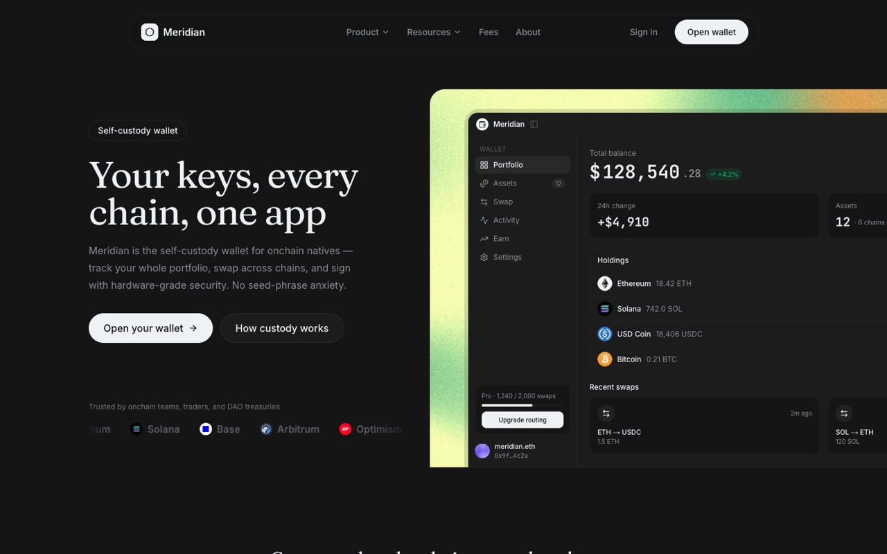 Crypto Landing template preview