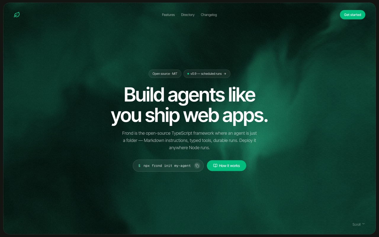 Devtool Landing template preview