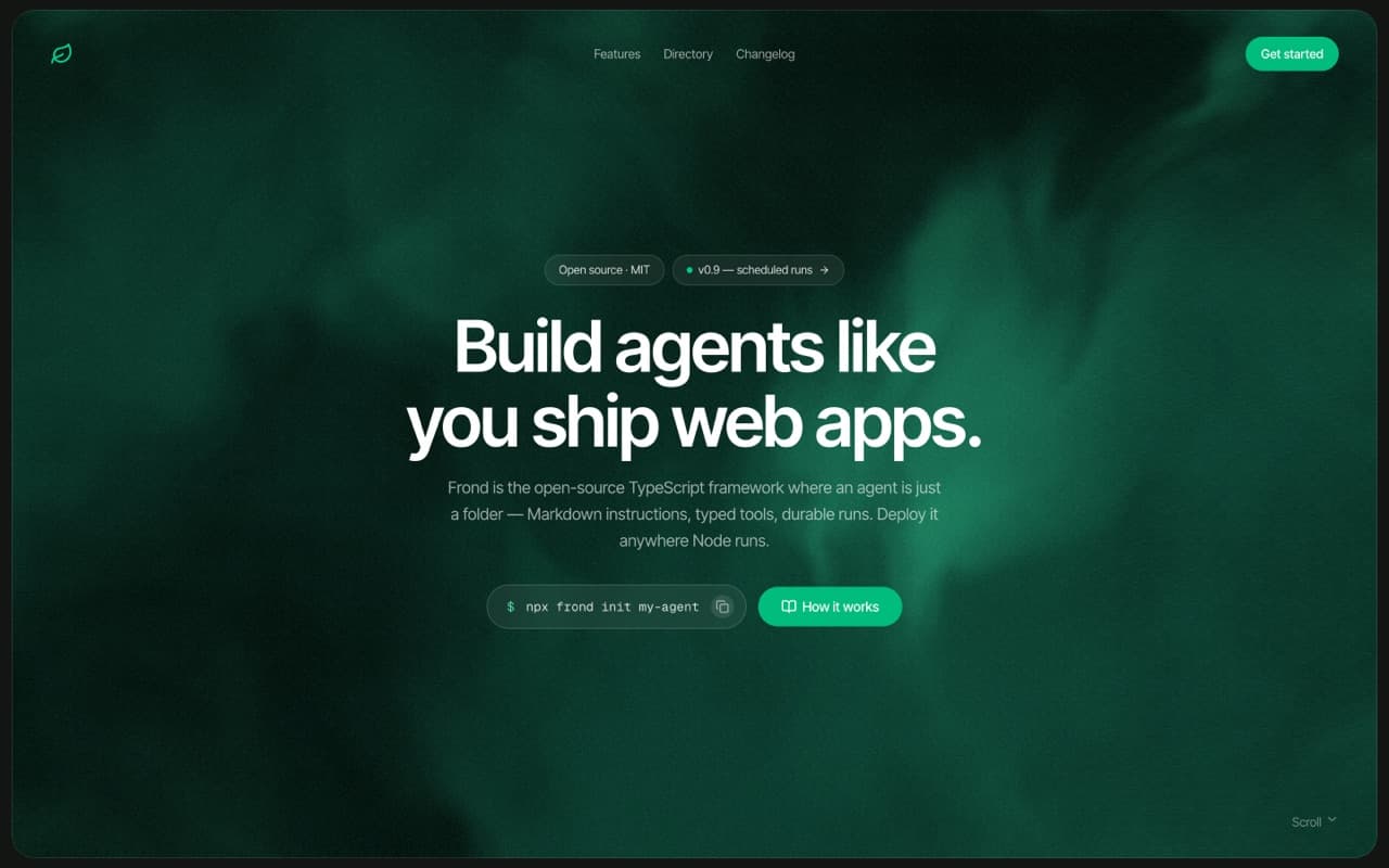 Devtool Landing template preview