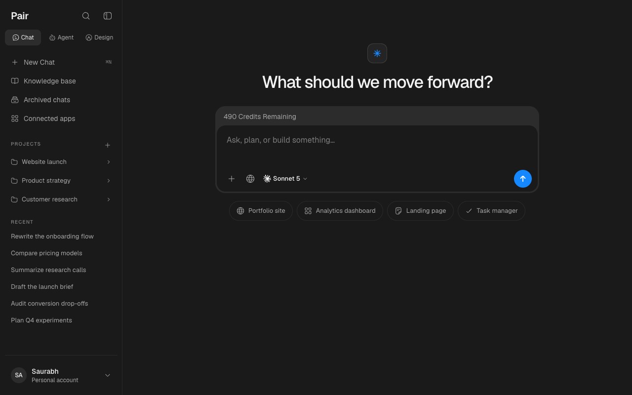 Pair AI Workspace template preview